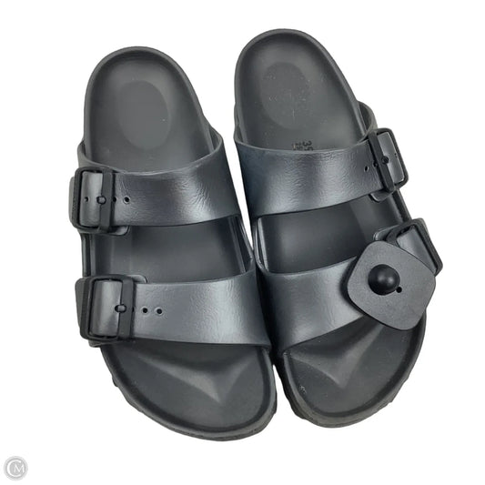 Sandals Flats By Birkenstock In Grey, Size: 8.5/39