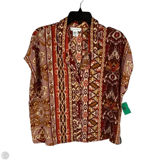Top Short Sleeve By Cupcakes And Cashmere In Multi-colored, Size: Xl