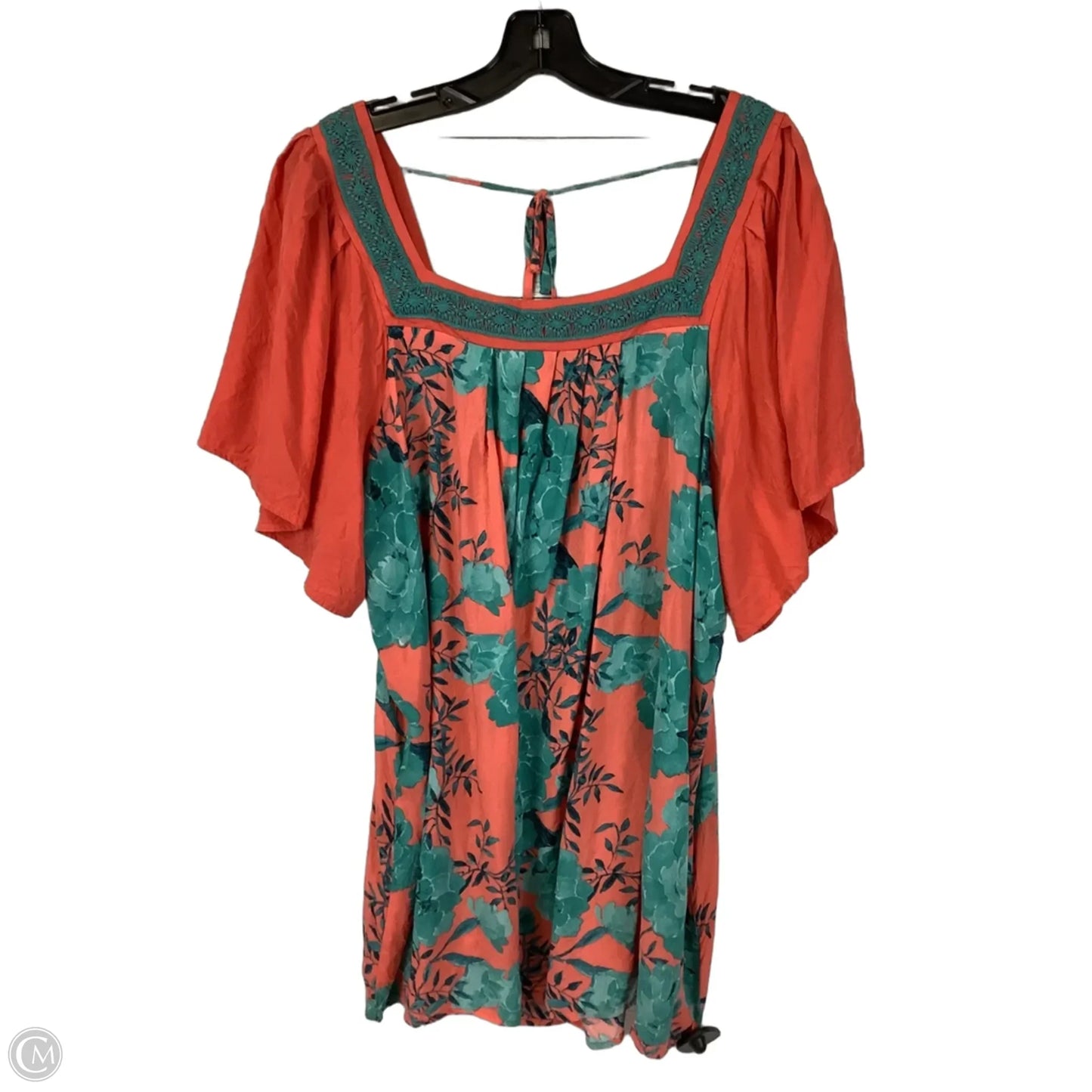 Top Short Sleeve By Umgee In Floral Print, Size: L
