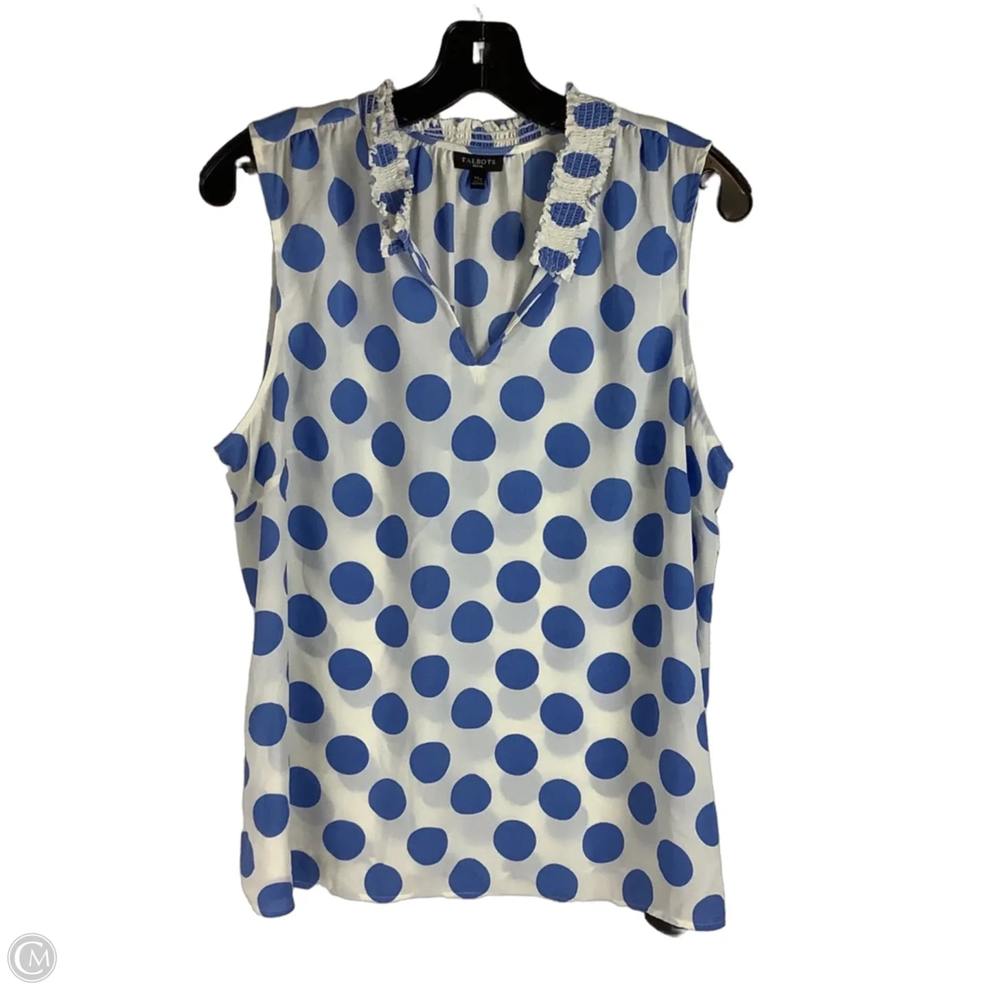 Top Sleeveless By Talbots In Polkadot Pattern, Size: Xl Petite