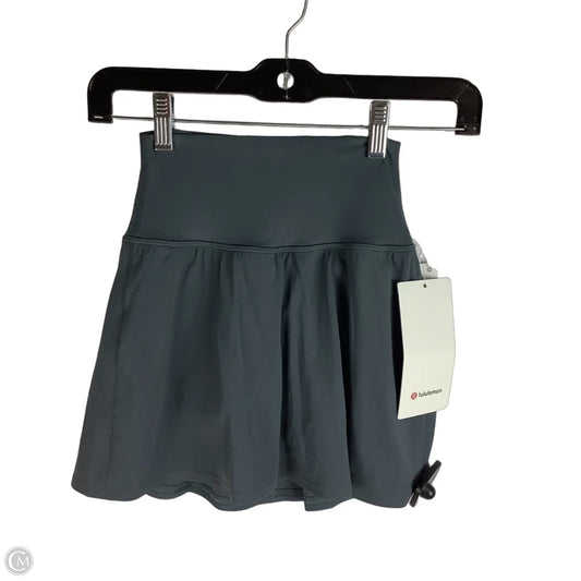 Athletic Skort By Lululemon In Grey, Size: 2