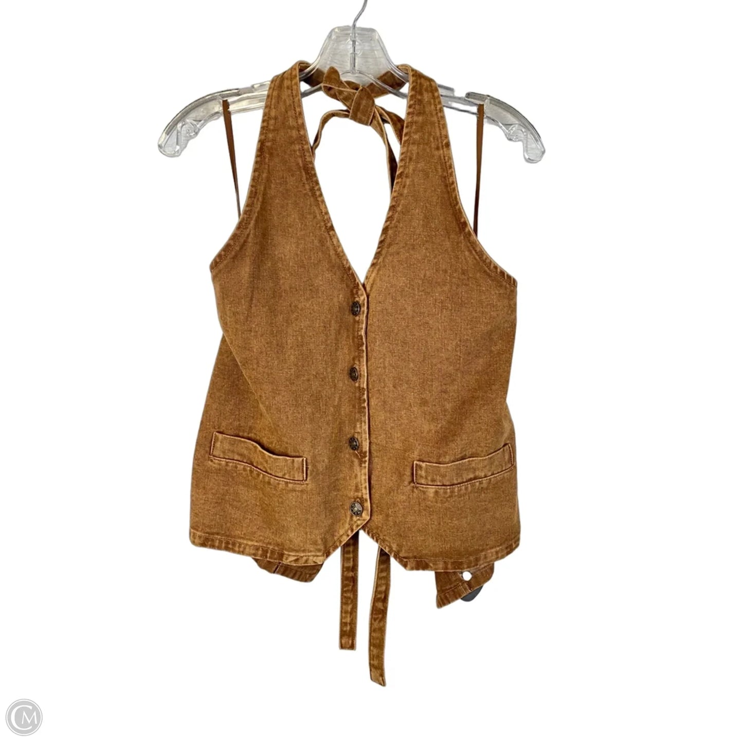 Top Sleeveless By Clothes Mentor In Brown, Size: S