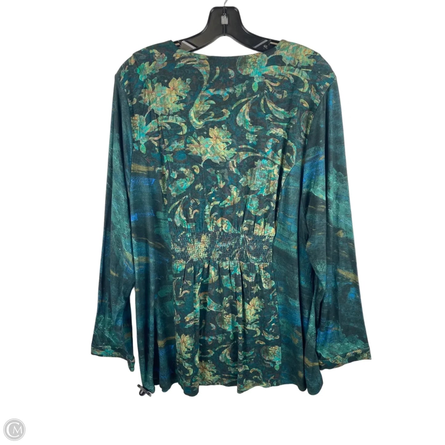 Top Long Sleeve By Soft Surroundings In Green, Size: 1x