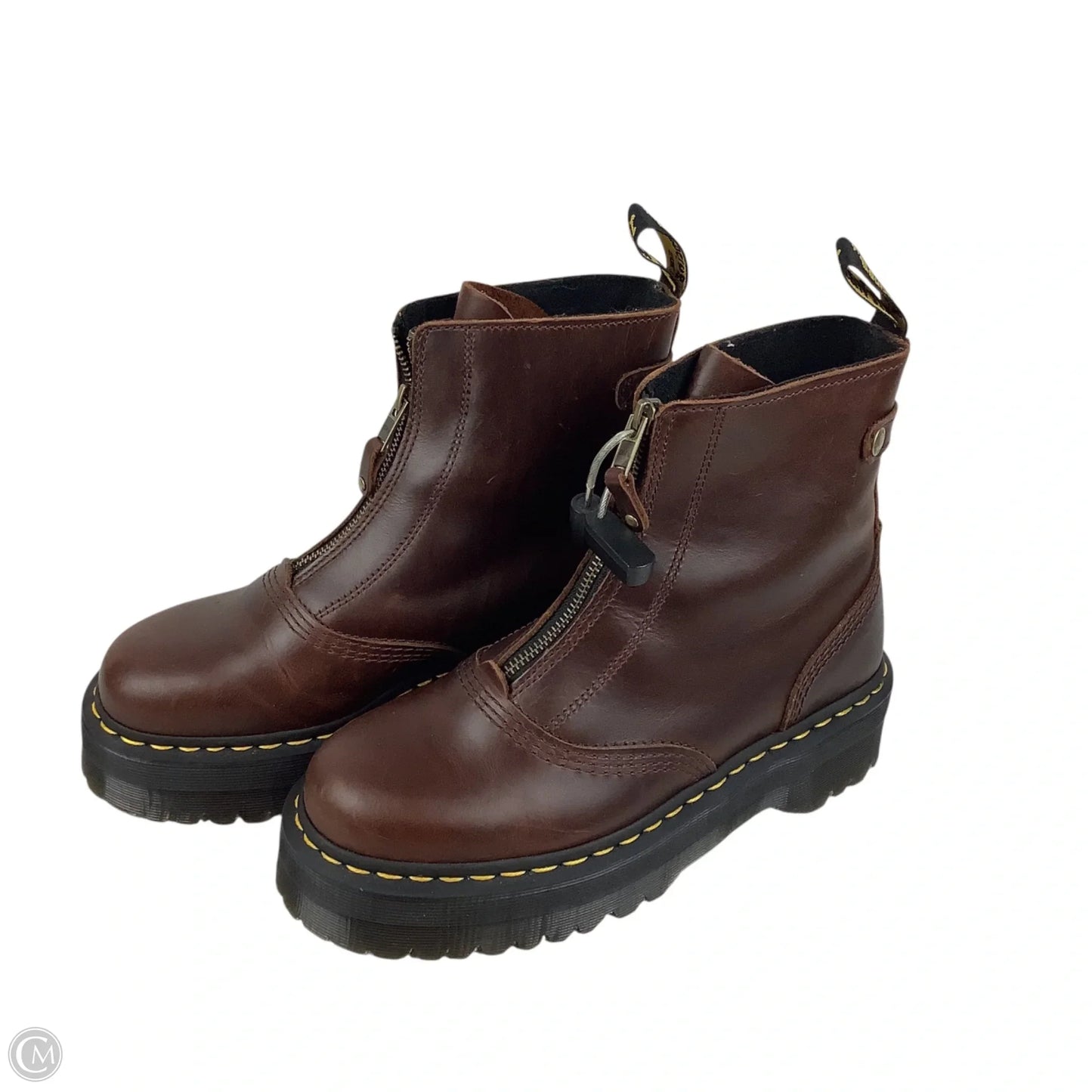 Boots Ankle Heels By Dr Martens In Brown, Size: 9