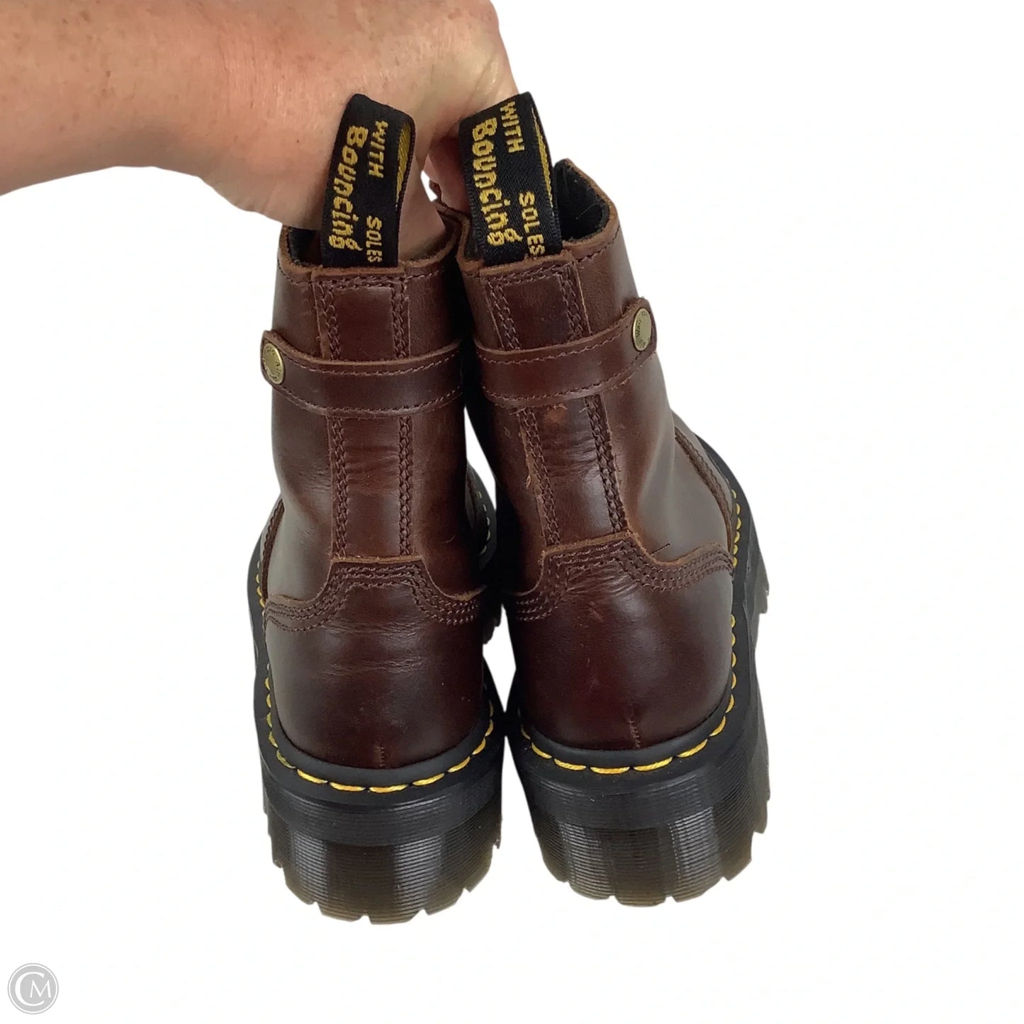 Boots Ankle Heels By Dr Martens In Brown, Size: 9