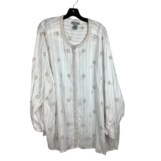 Top Long Sleeve By Catherines In White, Size: 4x