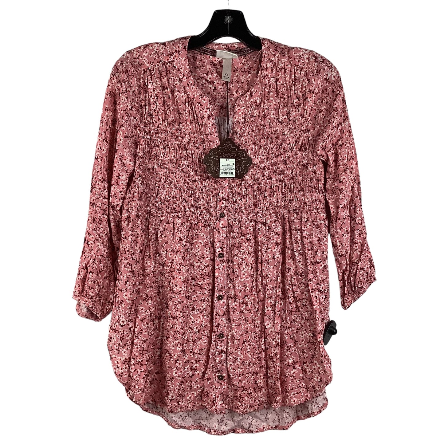 Floral Print Top Long Sleeve Knox Rose, Size Xs