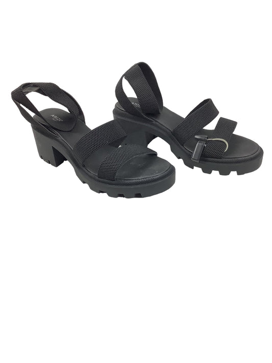 Black Sandals Heels Block Arizona, Size 11