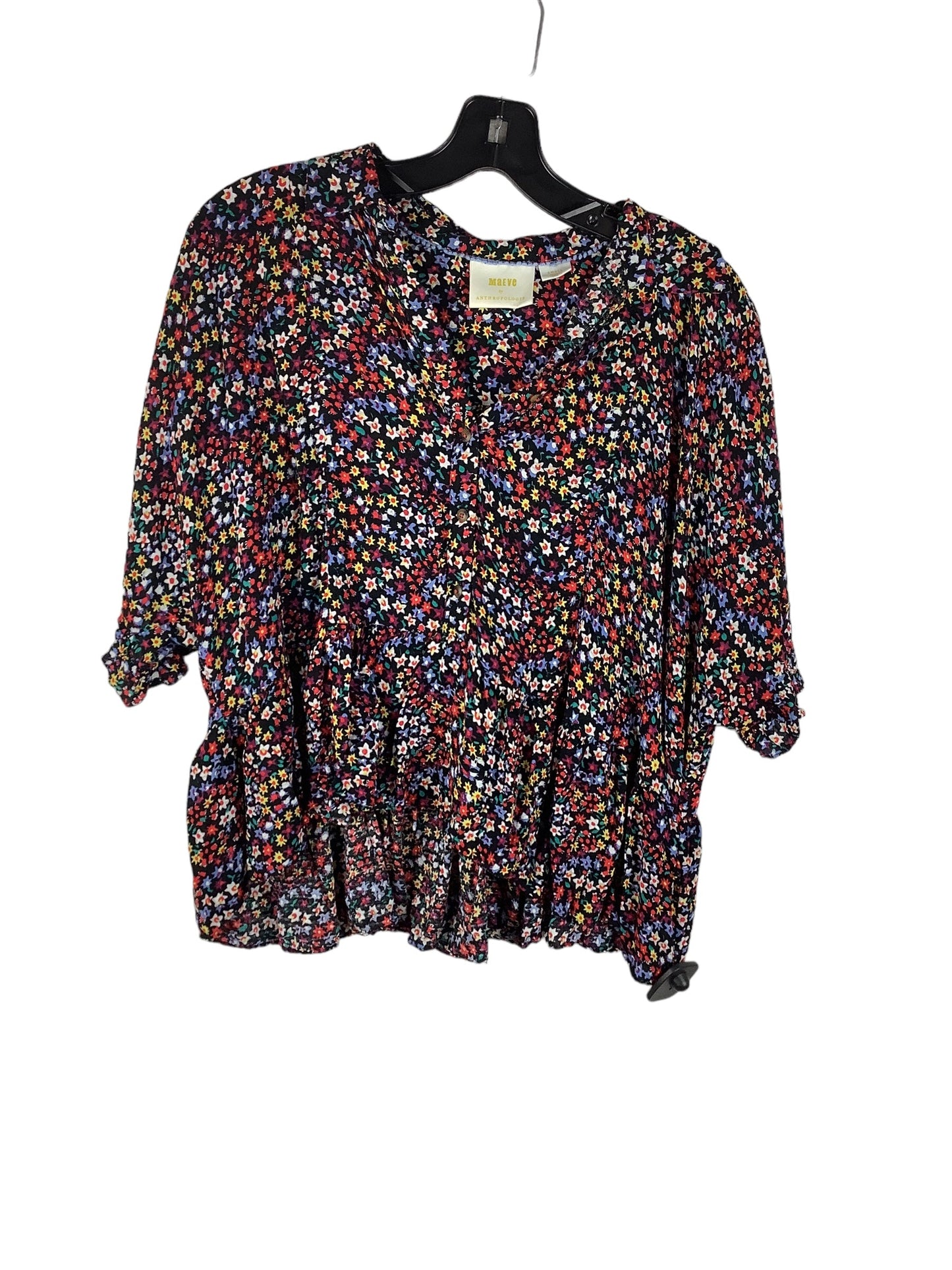 Floral Print Top Short Sleeve Maeve, Size S