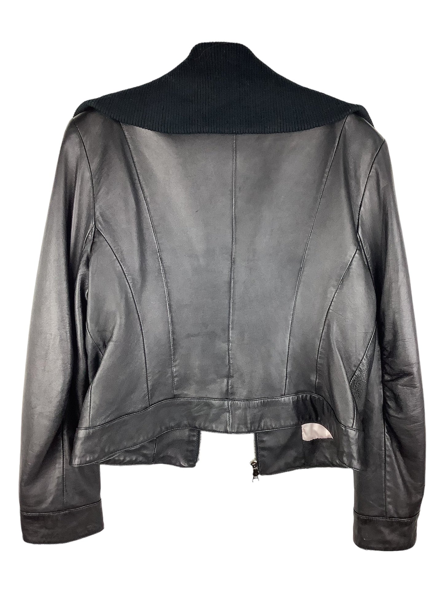 Jacket Leather By Guess In Black, Size: L