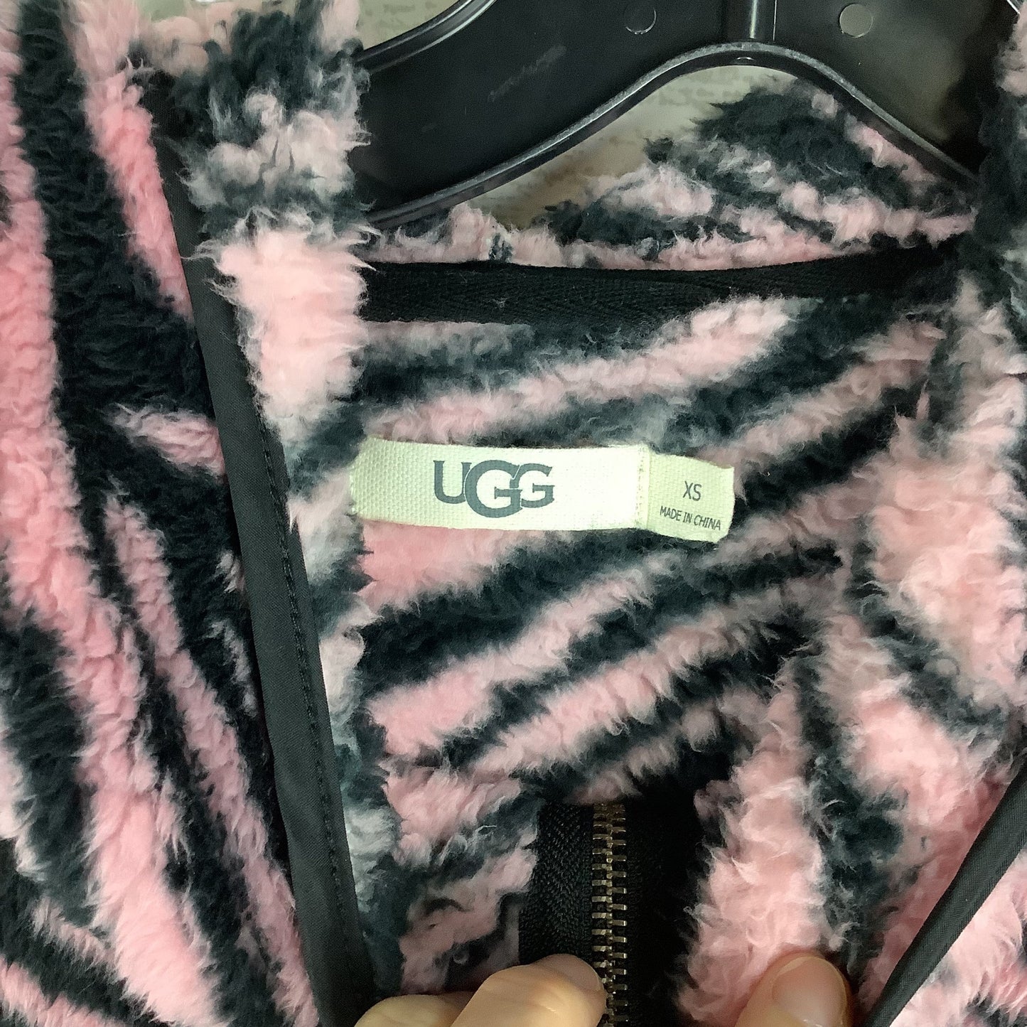 Jacket Designer By Ugg In Zebra Print, Size: Xs