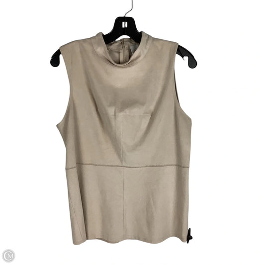 Top Sleeveless By Lysse In Tan, Size: M