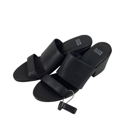 Sandals Heels Block By Eileen Fisher In Black, Size: 8