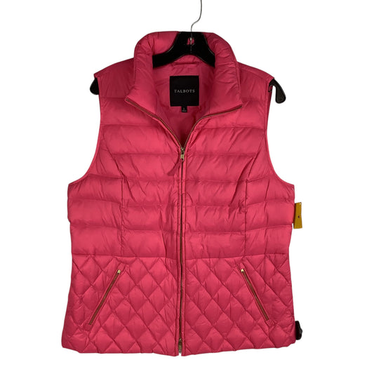 Vest Puffer & Quilted By Talbots In Pink, Size: L