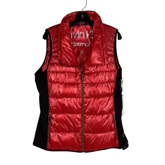 Vest Puffer & Quilted By Calvin Klein In Red, Size: Xl