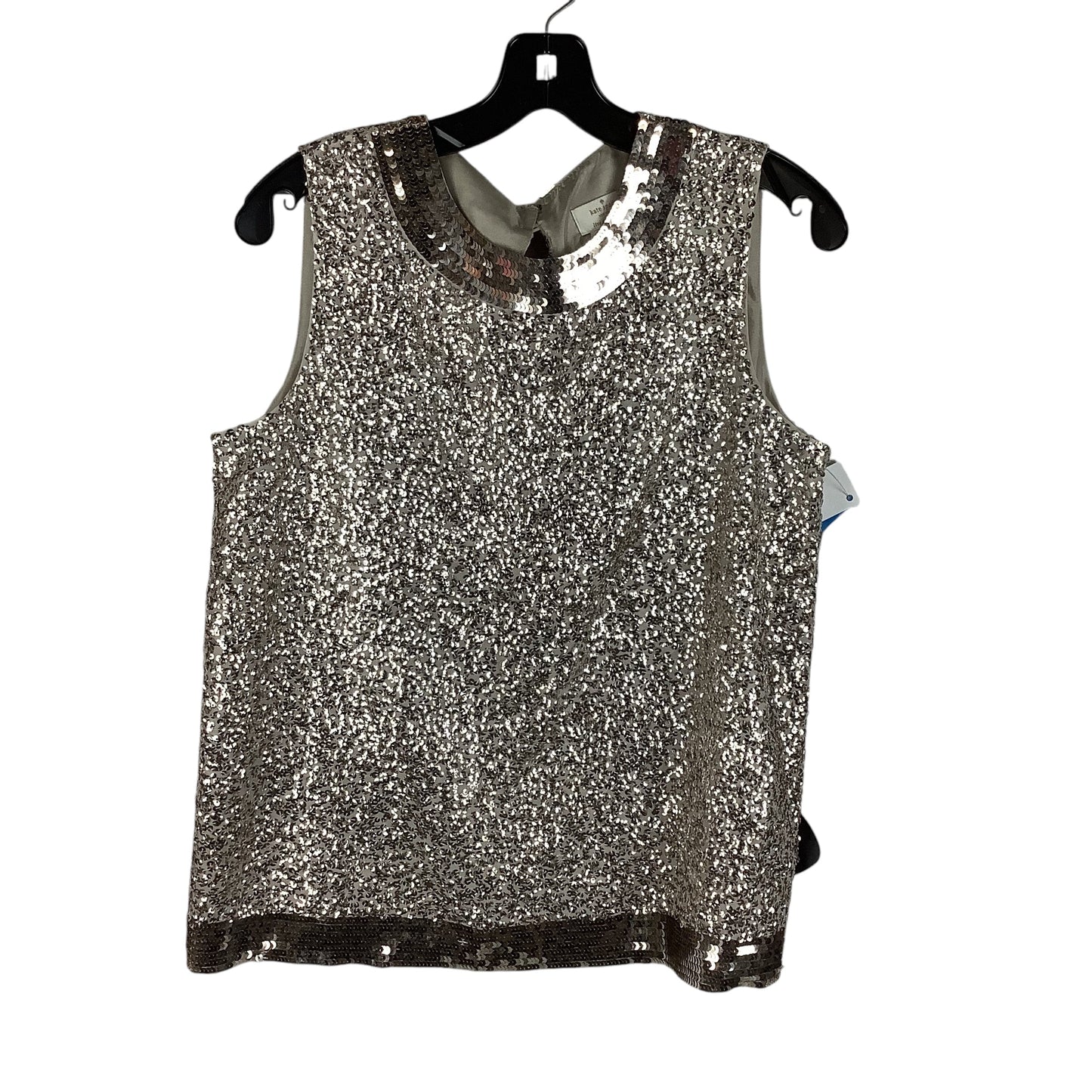 Top Sleeveless Designer By Kate Spade In Gold/Silver, Size: 8