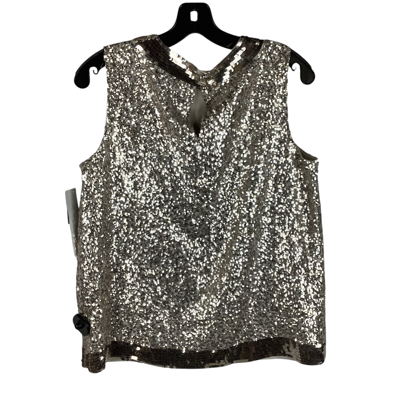 Top Sleeveless Designer By Kate Spade In Gold/Silver, Size: 8