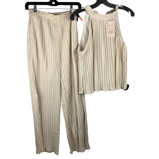 Pants Set 2pc By Clothes Mentor In Cream, Size: S