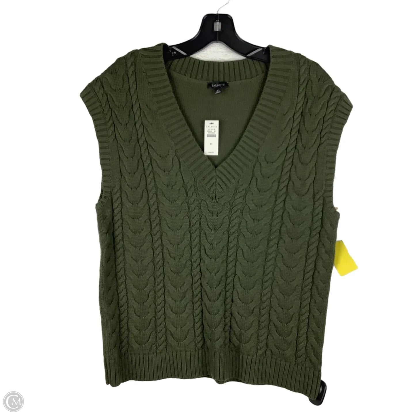 Vest Sweater By Talbots In Green, Size: M