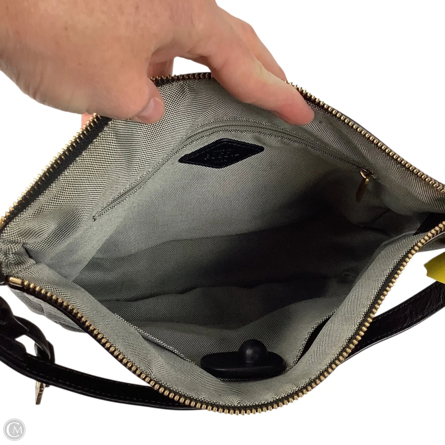 Handbag Leather By Fossil, Size: Small