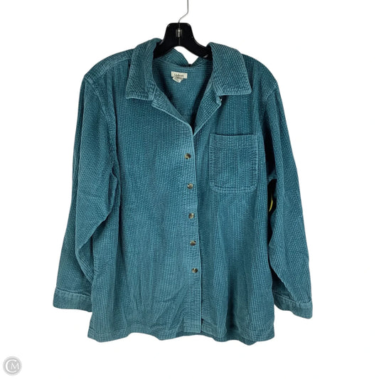 Jacket Shirt By L.l. Bean In Blue, Size: Xl