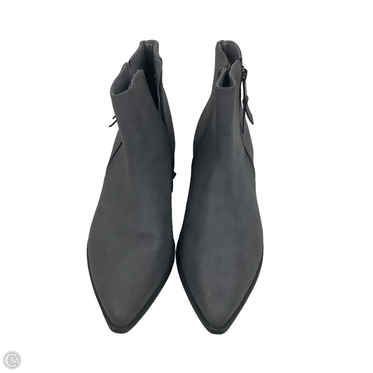 Boots Ankle Heels By Worthington In Grey, Size: 9.5