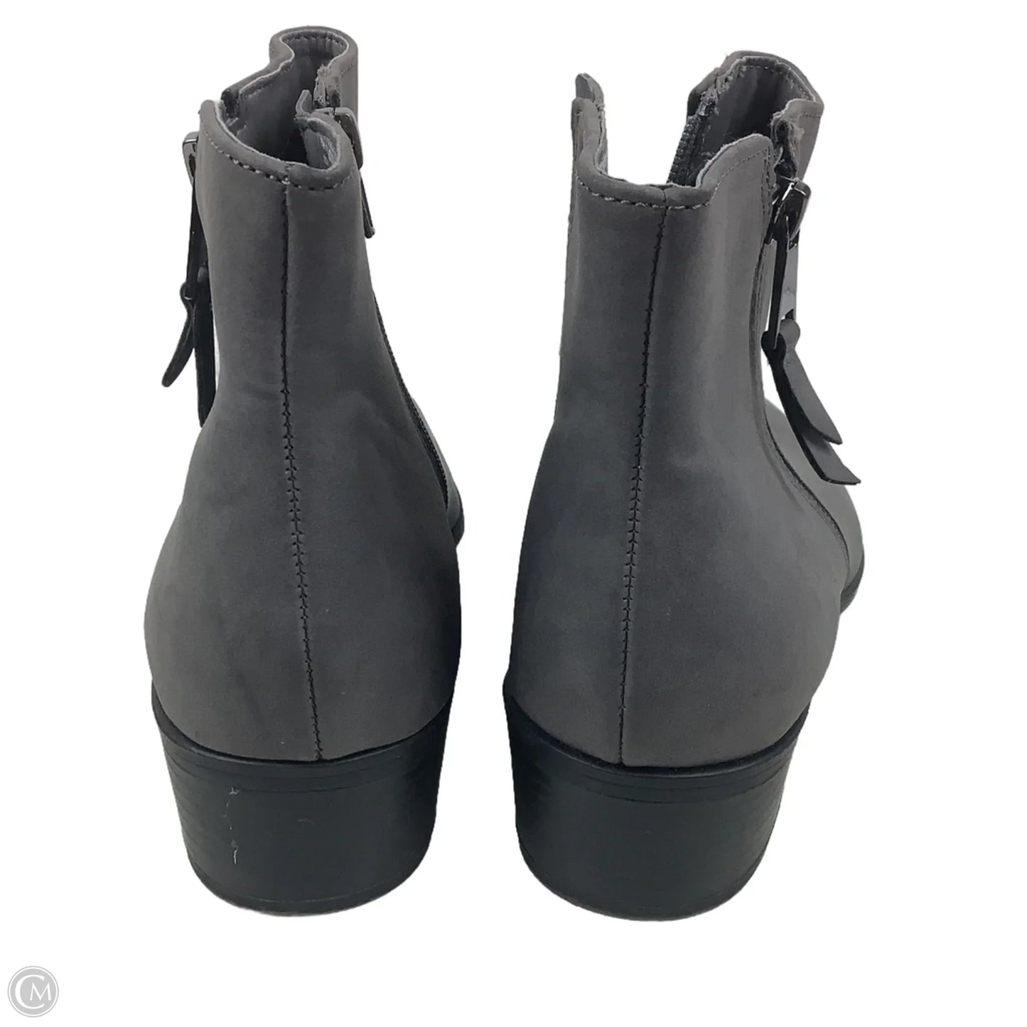 Boots Ankle Heels By Worthington In Grey, Size: 9.5