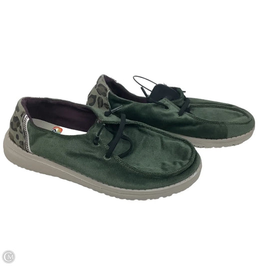 Shoes Flats By Hey Dude In Green, Size: 6