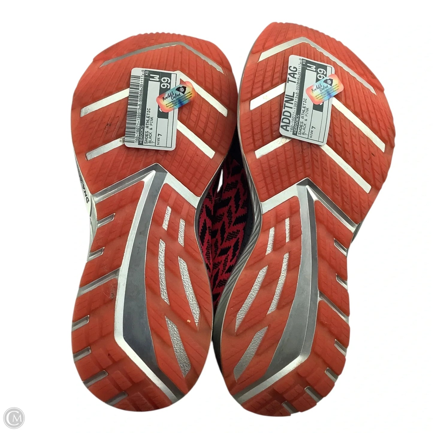 Shoes Athletic By Brooks In Black & Pink, Size: 7