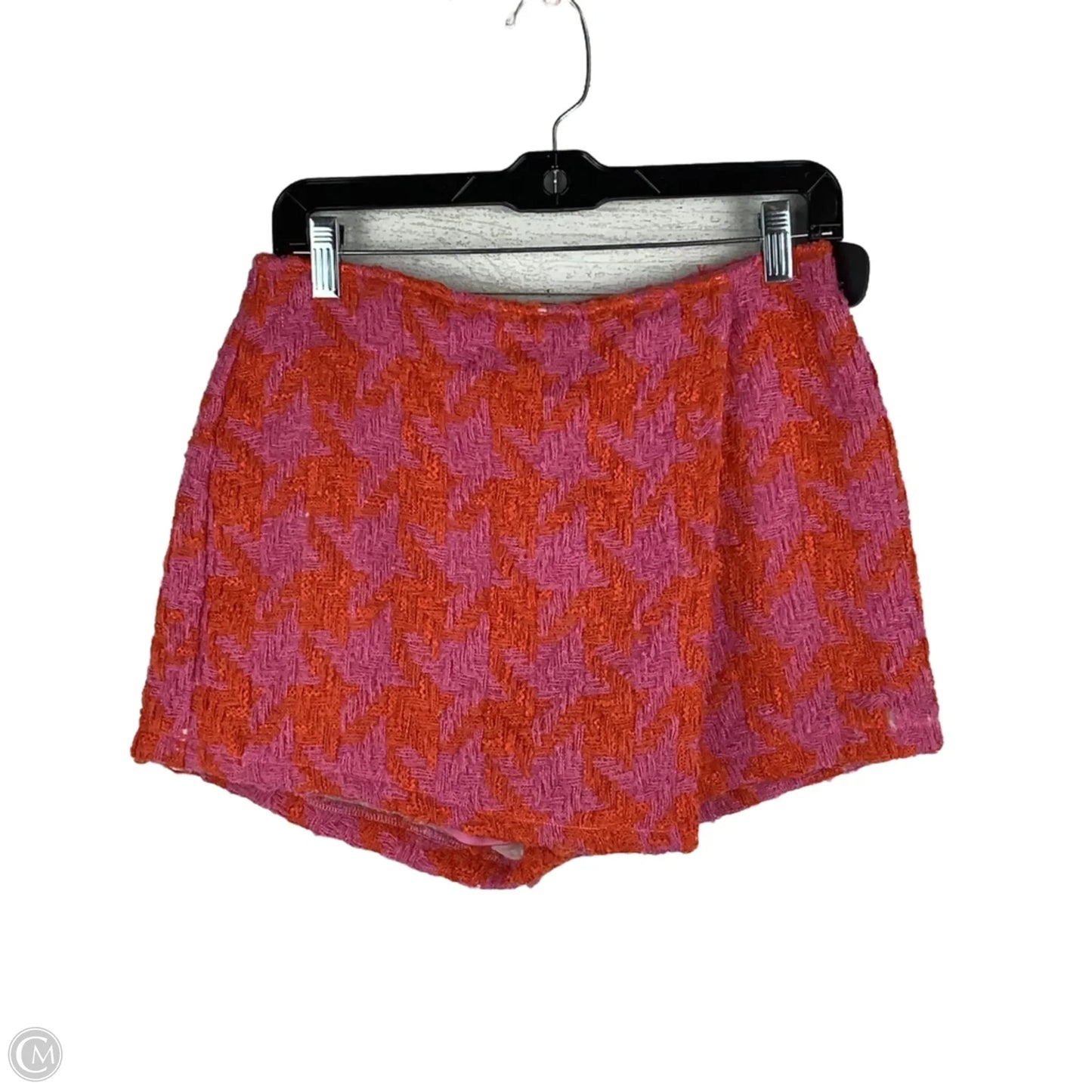 Skort By Vestique In Orange & Pink, Size: M