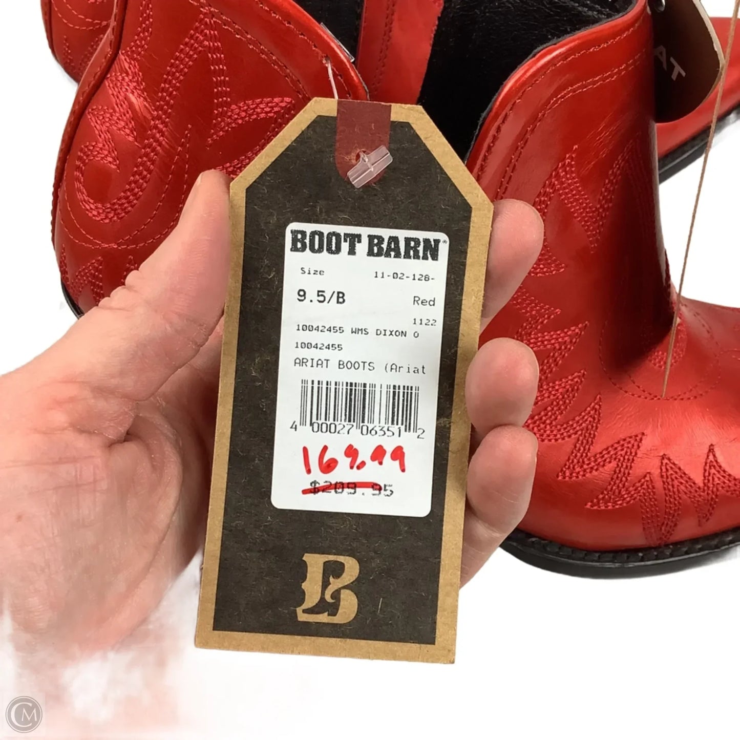 Boots Western By Ariat In Red, Size: 9.5