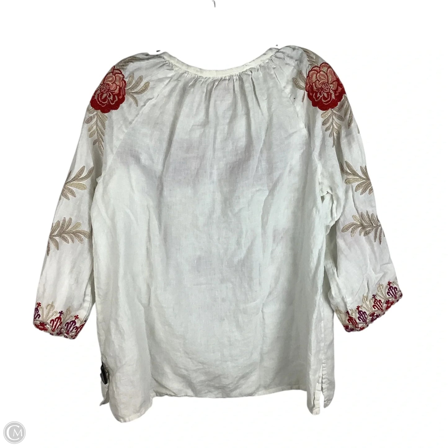 Top Long Sleeve By Johnny Was In White, Size: L
