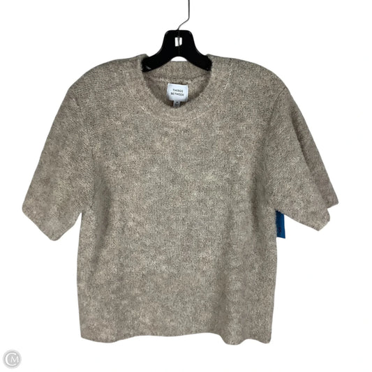 Sweater Short Sleeve By Cmc In Taupe, Size: M