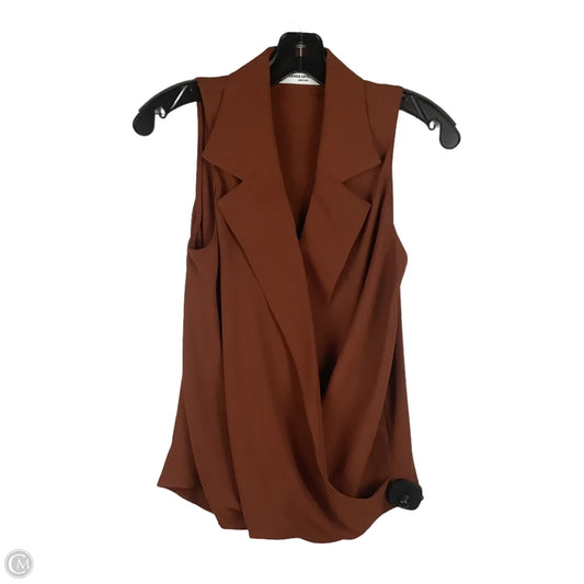 Top Sleeveless By Amanda Uprichard In Brown, Size: S