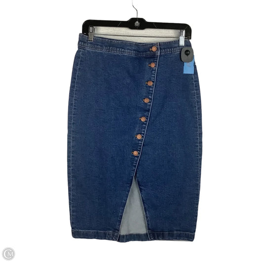 Skirt Maxi By Madewell In Blue Denim, Size: 6