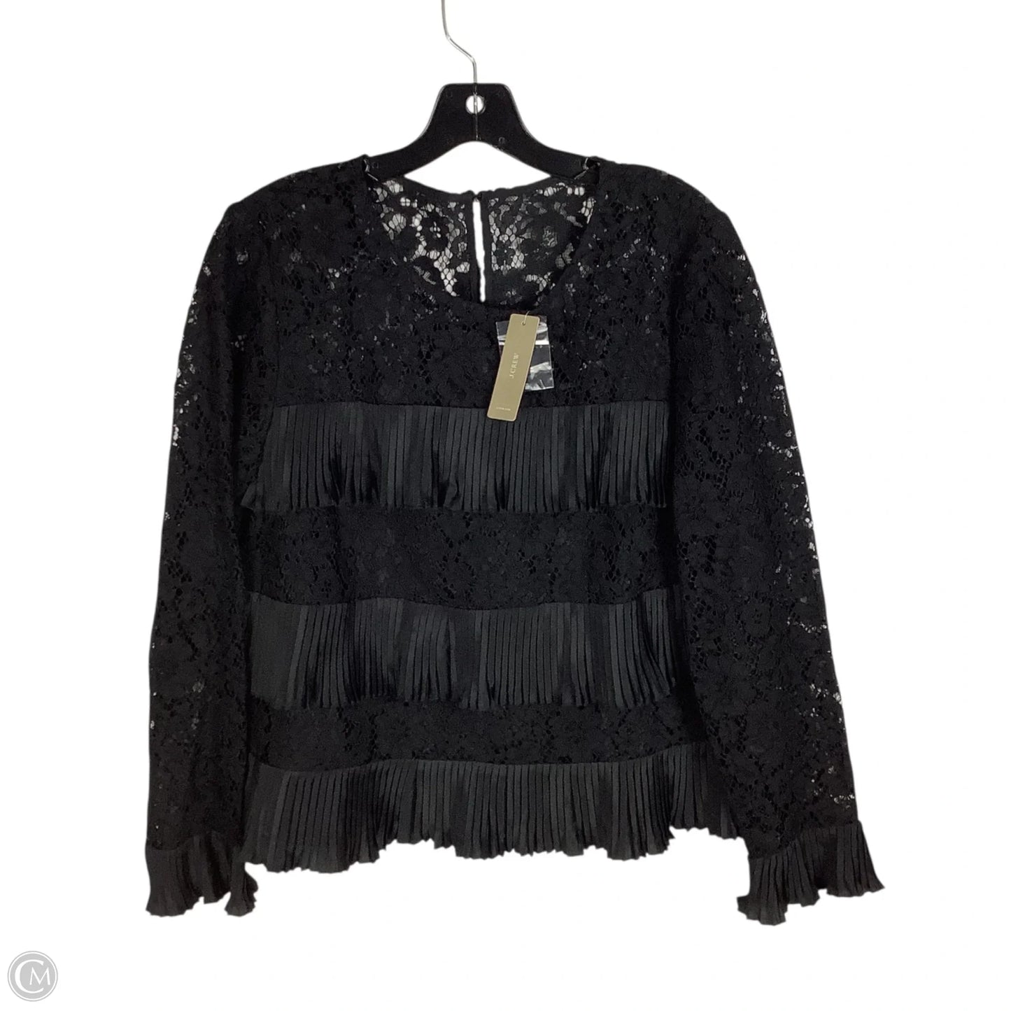 Top Long Sleeve By J. Crew In Black, Size: 14