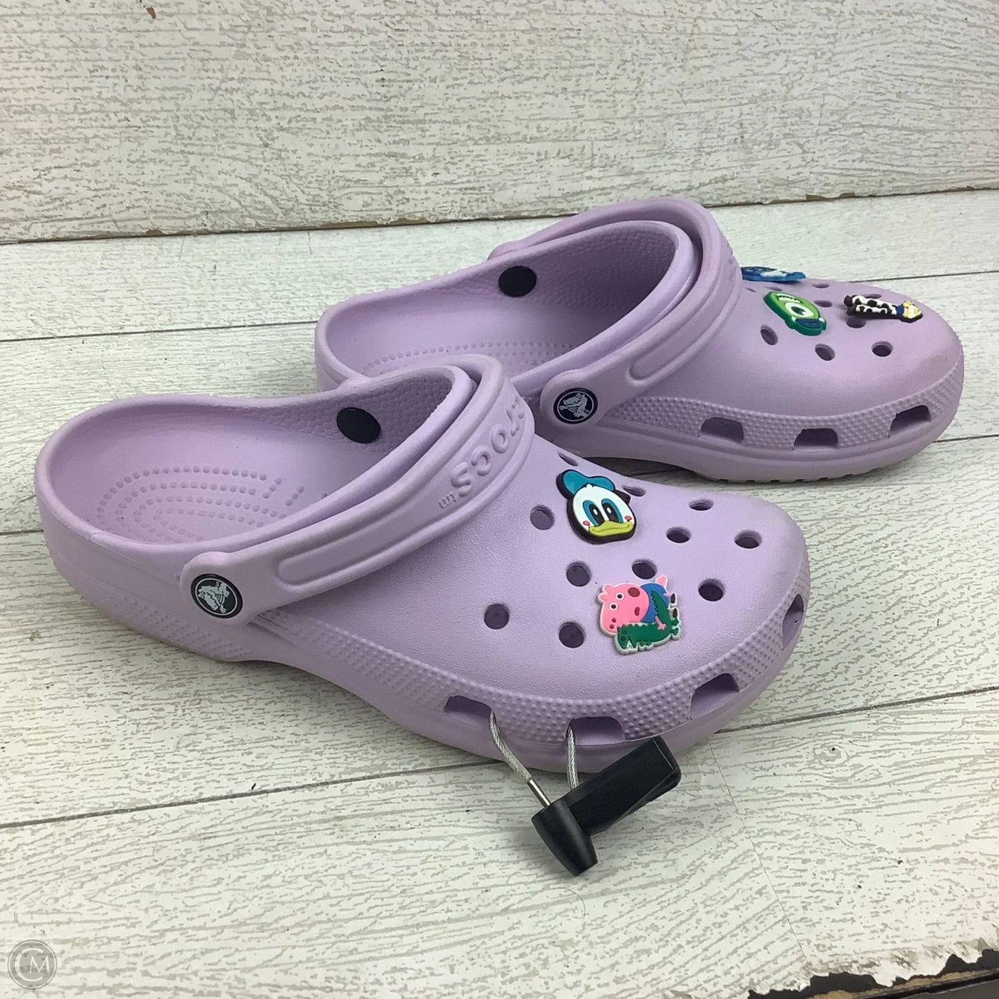 Shoes Flats By Crocs In Purple, Size: 8