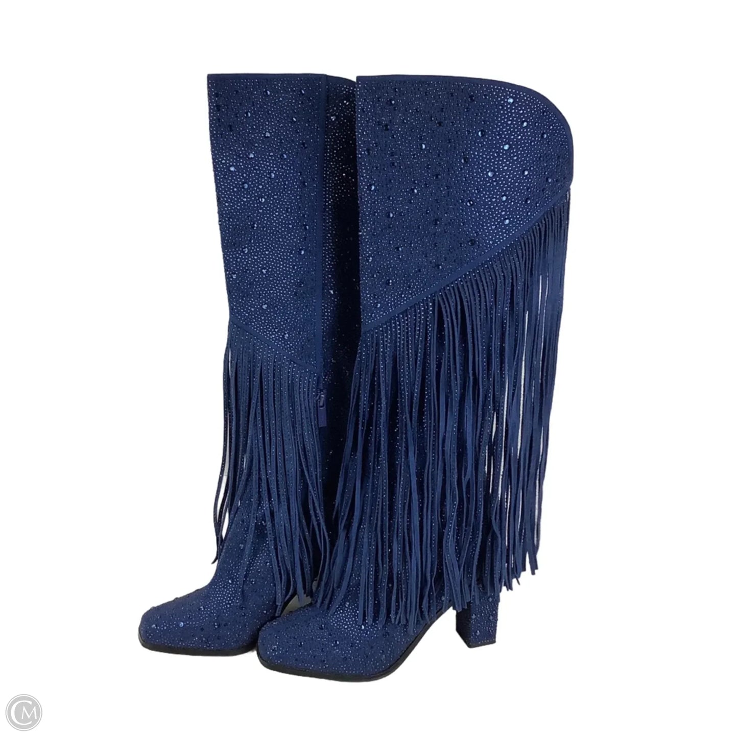 Boots Knee Heels By Jessica Simpson In Navy, Size: 10