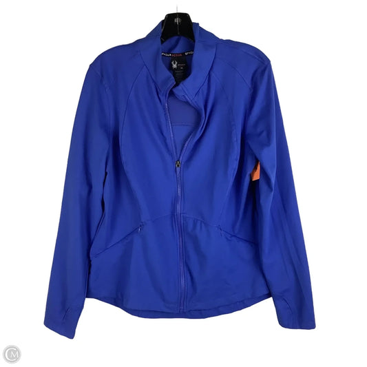 Athletic Jacket By Spyder In Blue, Size: Xl