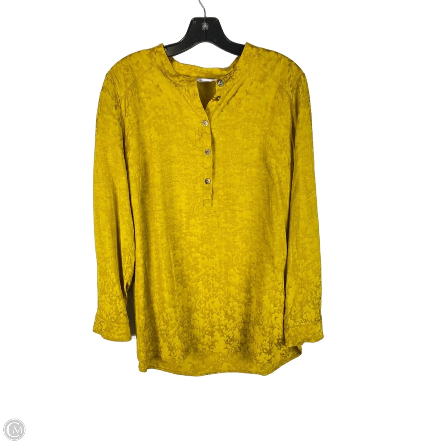 Top Long Sleeve By Soft Surroundings In Chartreuse, Size: M
