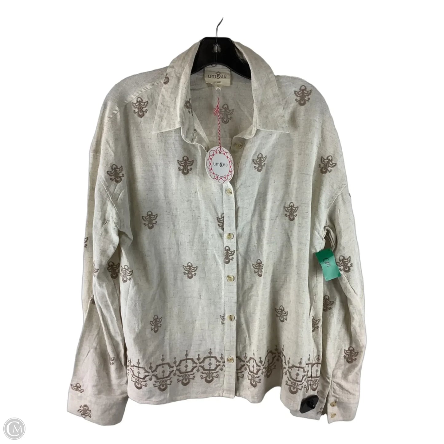Top Long Sleeve By Umgee In Tan, Size: L