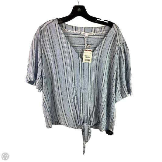 Top Short Sleeve By Jane And Delancey In Blue, Size: Xl