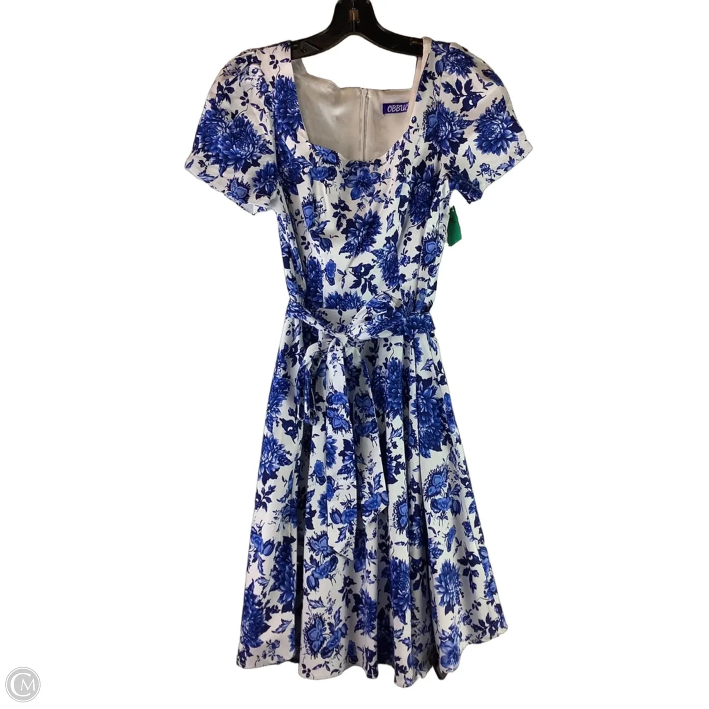 Dress Party Midi By Cmc In Blue & White, Size: M