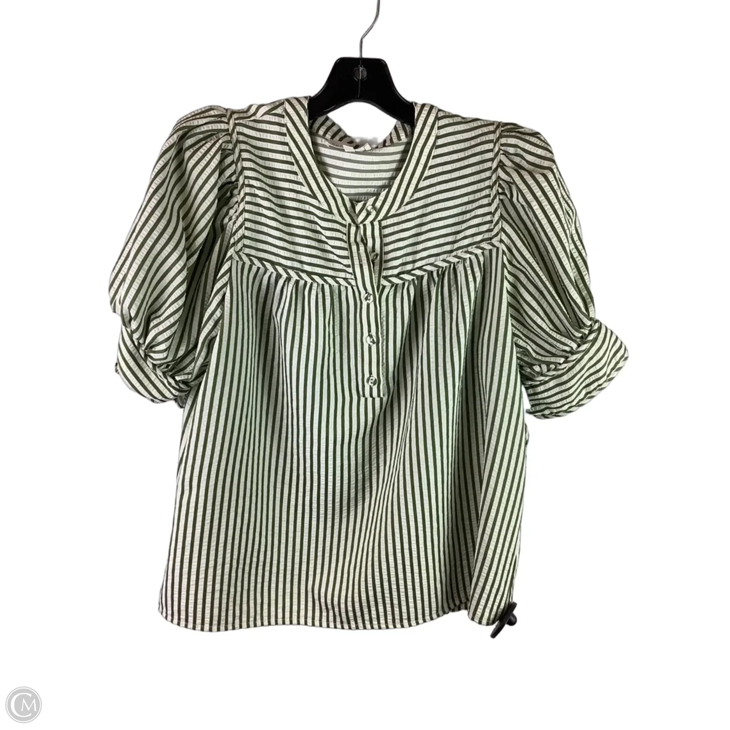 Top Short Sleeve By Entro In Striped Pattern, Size: S