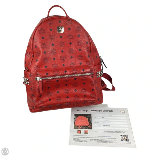 Backpack Luxury Designer By Mcm, Size: Large (As is)