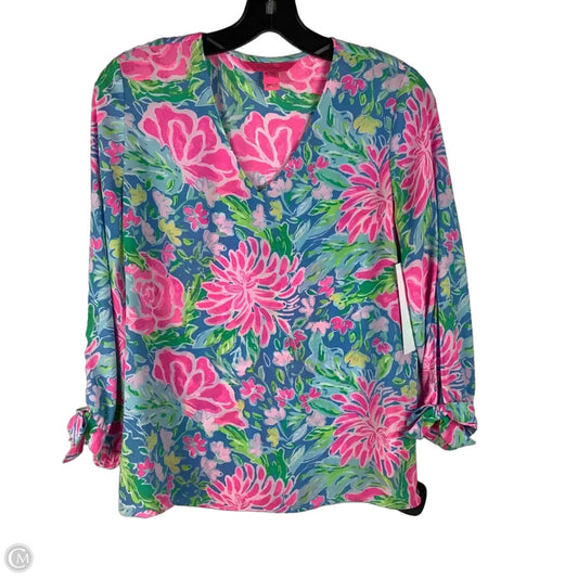 Top Long Sleeve Designer By Lilly Pulitzer In Multi-colored, Size: Xs