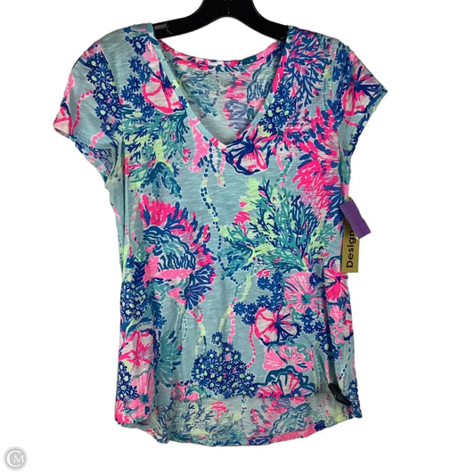 Top Short Sleeve Designer By Lilly Pulitzer In Multi-colored, Size: Xs