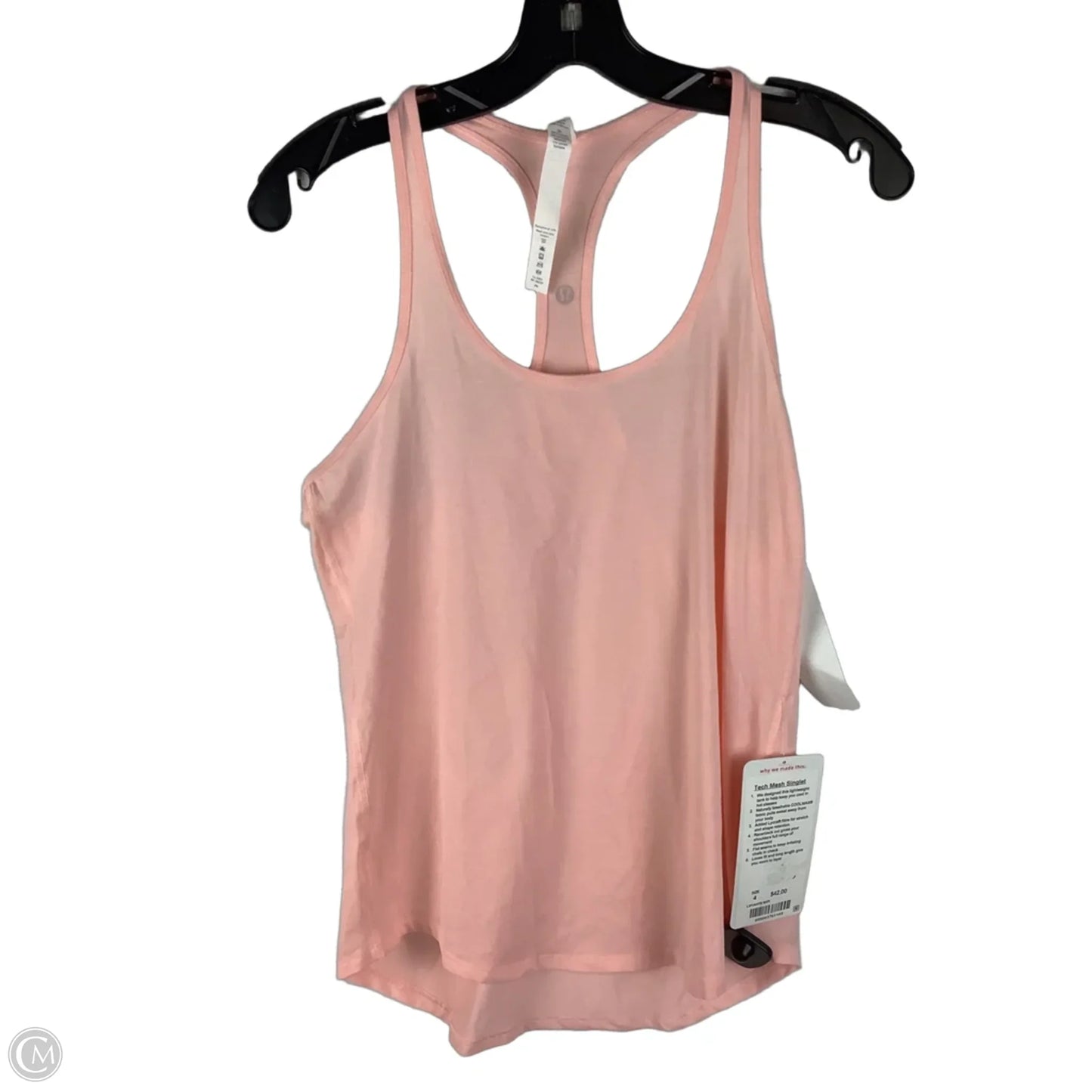 Athletic Tank Top By Lululemon In Pink, Size: 4