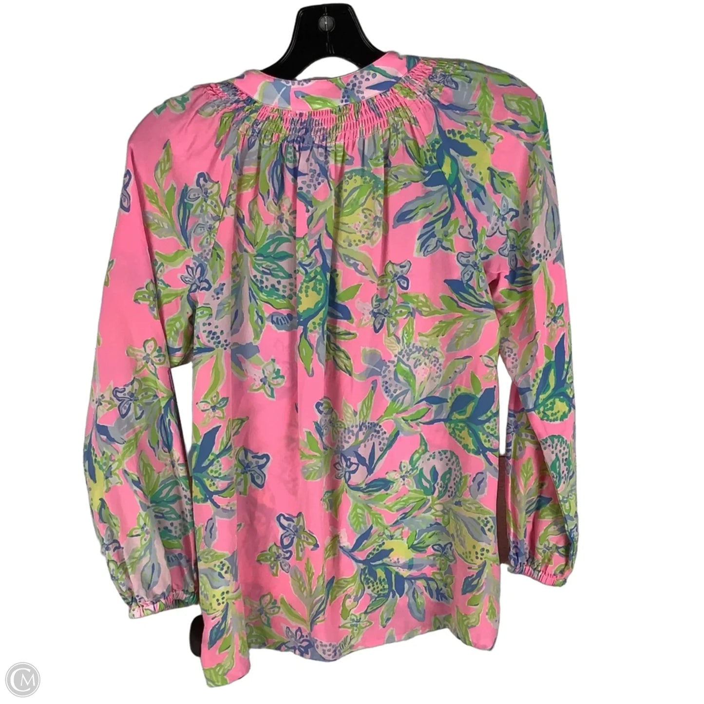 Top Long Sleeve Designer By Lilly Pulitzer In Pink & Purple, Size: Xs