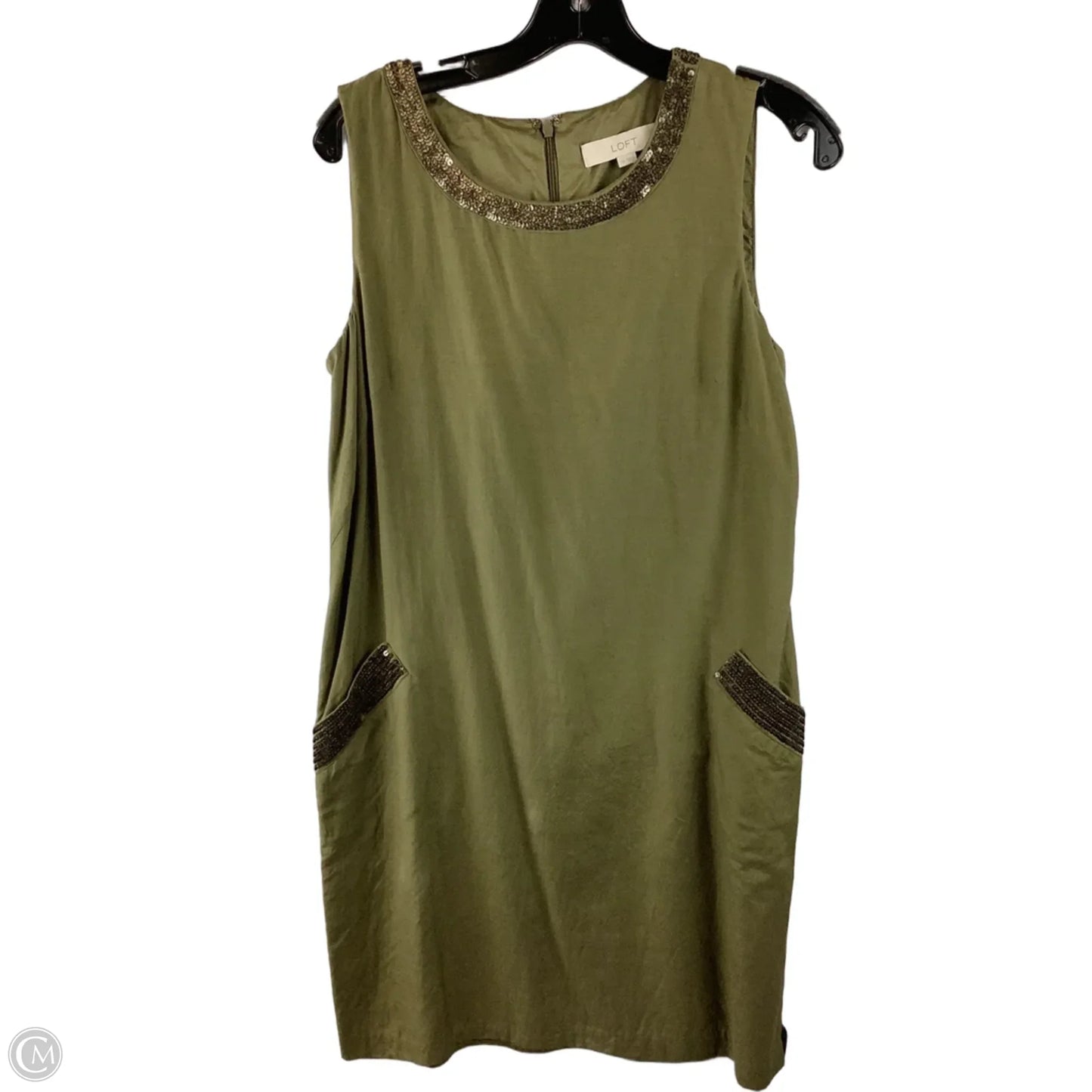 Dress Work By Loft In Green, Size: 10